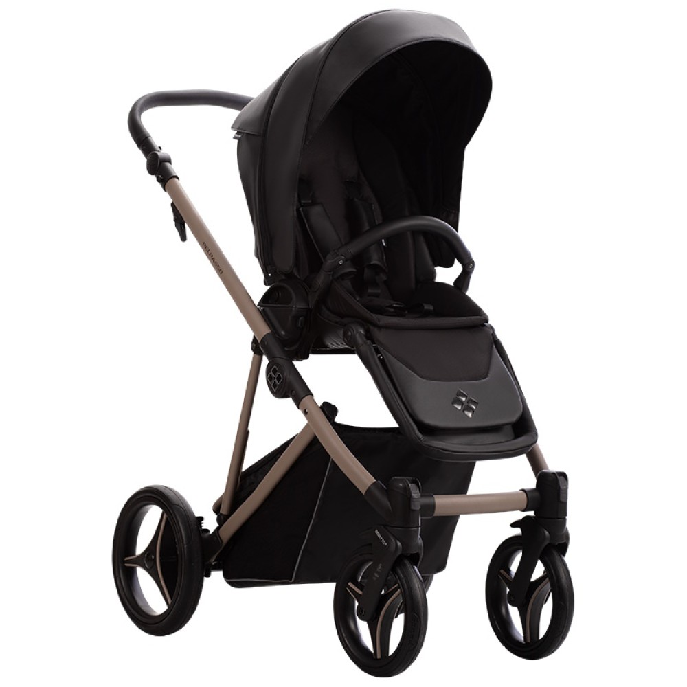 Bebetto Pelpasso PRO - wózek dziecięcy 2w1, z tapicerką z ekoskóry • PRO 03 Kaszmir