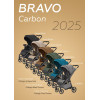Carrello Bravo Carbon CRL-5530 - wózek spacerowy całoroczny, spacerówka na każdy teren z lampką LED (rączka teleskopowa) • Deep Black