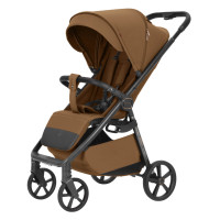 Carrello Bravo Carbon CRL-5530 - wózek spacerowy całoroczny, spacerówka na każdy teren z lampką LED (rączka teleskopowa) • Ginger Beige