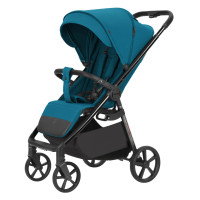 Carrello Bravo Carbon CRL-5530 - прогулянкова коляска для бездоріжжя, всесезонний візок з підсвіткою (телескопічна ручка, ремень безпеки з магнітним замком) • Marlin Blue