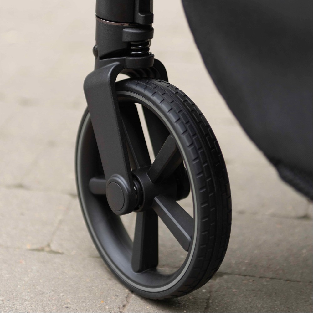 Carrello Bravo Lite CRL-5529 - wózek spacerowy całoroczny, spacerówka z dużymi kołami, z lampką LED, teleskopowa regulacja rączki, łatwe składanie • Bamboo Green