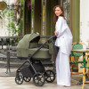 Carrello Vector 2025 CRL-6551 - lekki wózek dziecięcy 2w1 z regulacją wysokości gondoli i siedziska spacerówki, duże koła, rączka teleskopowa • Mellow Beige