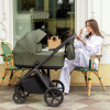 Carrello Vector 2025 CRL-6551 - lekki wózek dziecięcy 2w1 z regulacją wysokości gondoli i siedziska spacerówki, duże koła, rączka teleskopowa • Mellow Beige