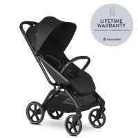 Easywalker Rockey L - wózek spacerowy terenowy / spacerówka z automatycznym składaniem • Pure Black