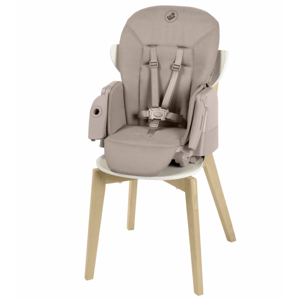 Maxi Cosi Minla Plus - krzesełko do karmienia 3w1 na kółkach, fotelik typu booster, stołek (0 - 14lat / 0 - 60 kg) • Elegance Beige
