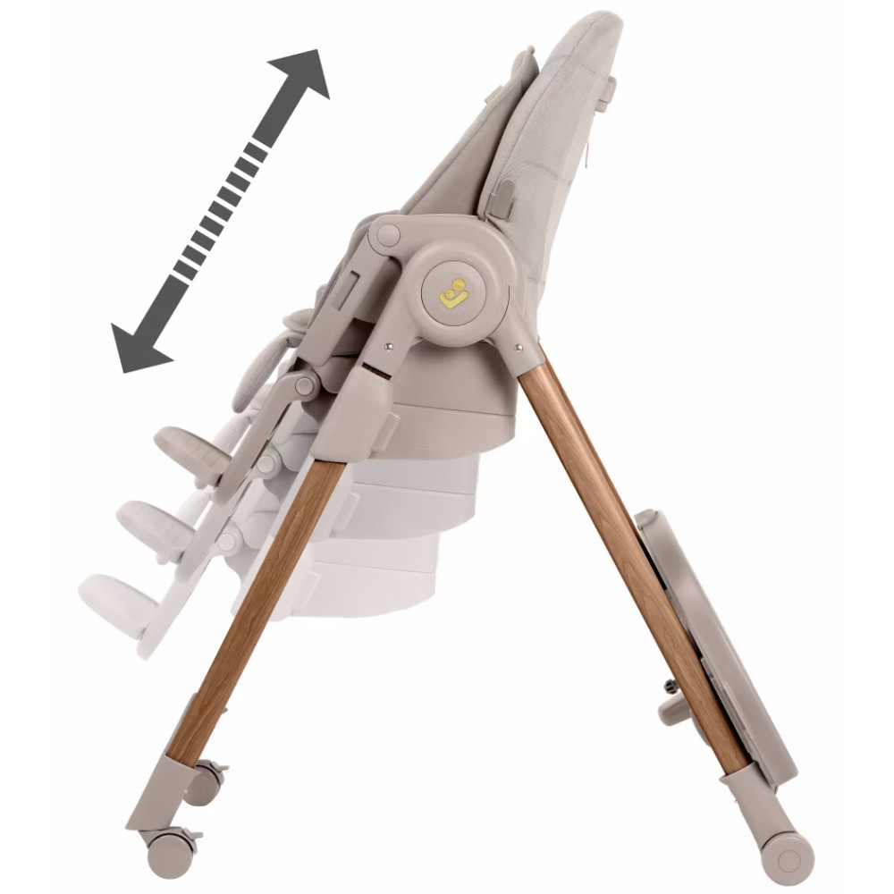 Maxi Cosi Minla Plus - krzesełko do karmienia 3w1 na kółkach, fotelik typu booster, stołek (0 - 14lat / 0 - 60 kg) • Elegance Beige