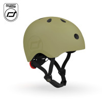 SCOOTANDRIDE S-M - дитячий шолом для велосипеда, самоката (3+ років / 51-55см окружність голови) • Olive