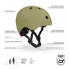 SCOOTANDRIDE S-M - дитячий шолом для велосипеда, самоката (3+ років / 51-55см окружність голови) • Olive