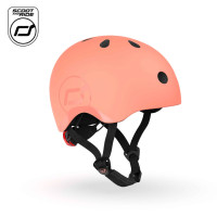 SCOOTANDRIDE S-M - kask dziecięcy na rower, hulajnogę (3+ lat / 51-55cm obwód głowy) • Peach