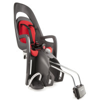 Hamax Caress - fotelik rowerowy montowany na ramie, oparcie z regulacją (dla dziecka od 9 miesięcy) • Dark Grey/Red