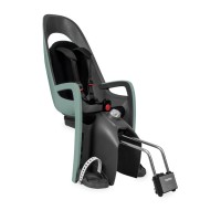 Hamax Caress - fotelik rowerowy montowany na ramie, oparcie z regulacją (dla dziecka od 9 miesięcy) • Green/Black