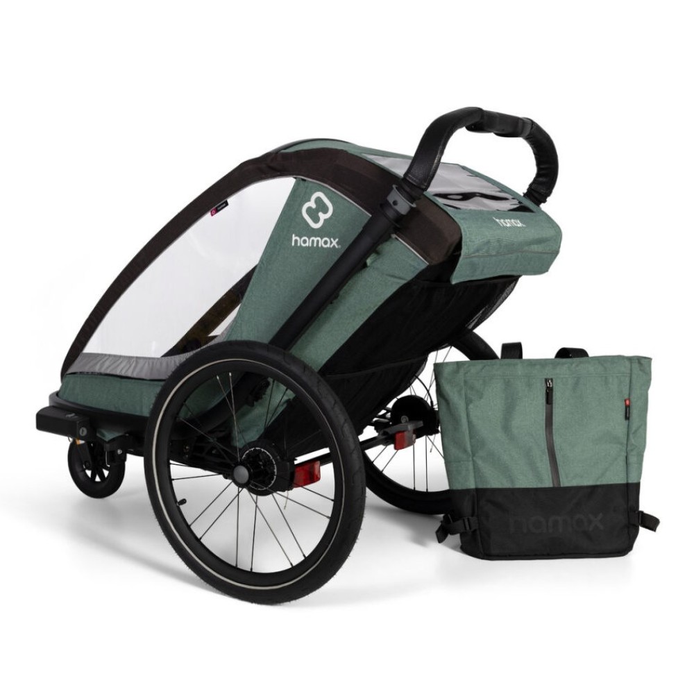 Hamax Cocoon One - велосипедний причіп одномісний • Green/Black