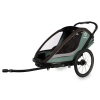 Hamax Cocoon -  przyczepka rowerowa podwójna • Green/Black