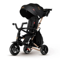 Qplay Nova+ Rubber - składany rowerek trójkołowy (od 10 m-cy) • Golden