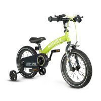 Qplay Miniby - rowerek dziecięcy / rowerek biegowy 14 cali (od 2.5 do 8 lat) • Green
