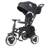 Qplay Rito Plus - дитячий триколісний велосипед з батьківською ручкою • Black