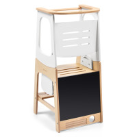 Maxi Cosi Toucan - wieża edukacyjna 3w1, zintegrowana tablica, stolik z krzesełkiem, drewniany podest (18m+ / 75+cm / 0-30kg) • Natural Wood