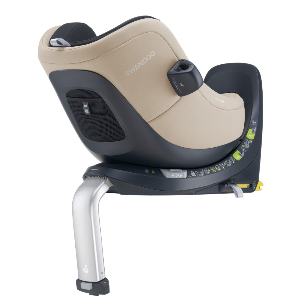 Swandoo Marie 5 - поворотне дитяче автокрісло (0-4роки / 40–105см / до 18кг) • Cashew Beige