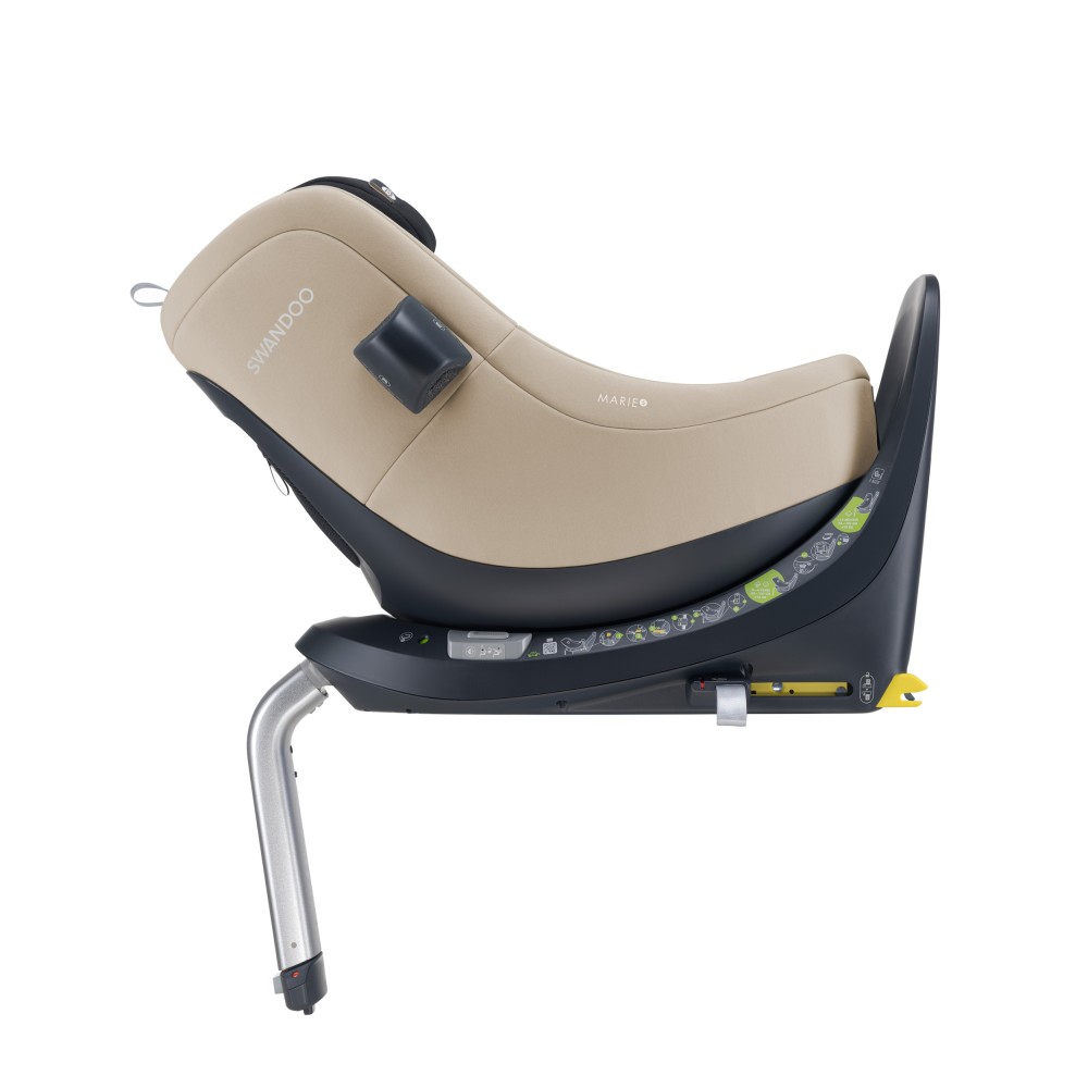 Swandoo Marie 5 - поворотне дитяче автокрісло (0-4роки / 40–105см / до 18кг) • Cashew Beige