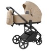 Carrello Alfa 2025 CRL-6522 - lekki wózek dziecięcy 2w1 z regulacją wysokości gondoli i siedziska spacerówki (duże koła, rączka teleskopowa) • Natural Beige