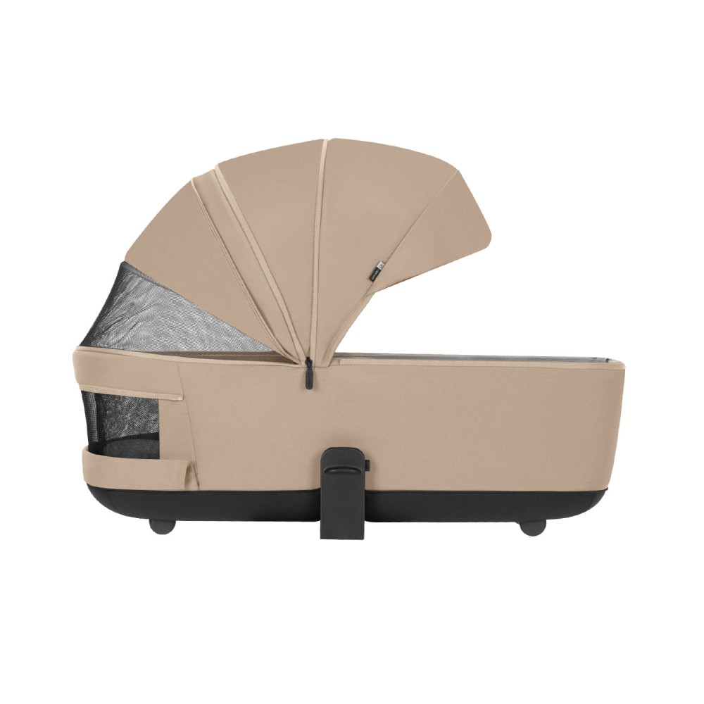 Carrello Alfa 2025 CRL-6522 - lekki wózek dziecięcy 2w1 z regulacją wysokości gondoli i siedziska spacerówki (duże koła, rączka teleskopowa) • Natural Beige