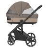 Carrello Alfa 2025 CRL-6522 - lekki wózek dziecięcy 2w1 z regulacją wysokości gondoli i siedziska spacerówki (duże koła, rączka teleskopowa) • Natural Beige