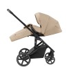 Carrello Alfa 2025 CRL-6522 - lekki wózek dziecięcy 2w1 z regulacją wysokości gondoli i siedziska spacerówki (duże koła, rączka teleskopowa) • Natural Beige