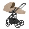 Carrello Alfa 2025 CRL-6522 - lekki wózek dziecięcy 2w1 z regulacją wysokości gondoli i siedziska spacerówki (duże koła, rączka teleskopowa) • Natural Beige