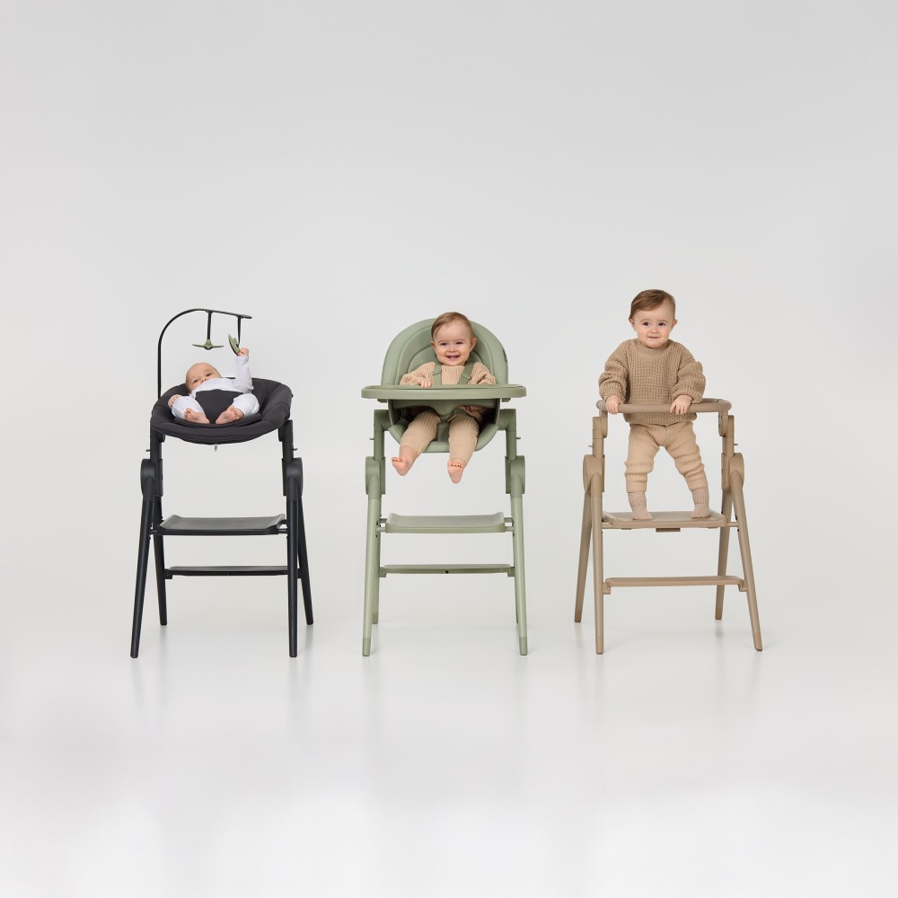 Anex Ozy - krzesełko do karmienia 3w1, leżaczek dla noworodka, wieża edukacyjna typu kitchen helper do 30 kg (wkładka dla noworodka, zabawki wspierające wczesny rozwój, regulatory wysokości) • Night