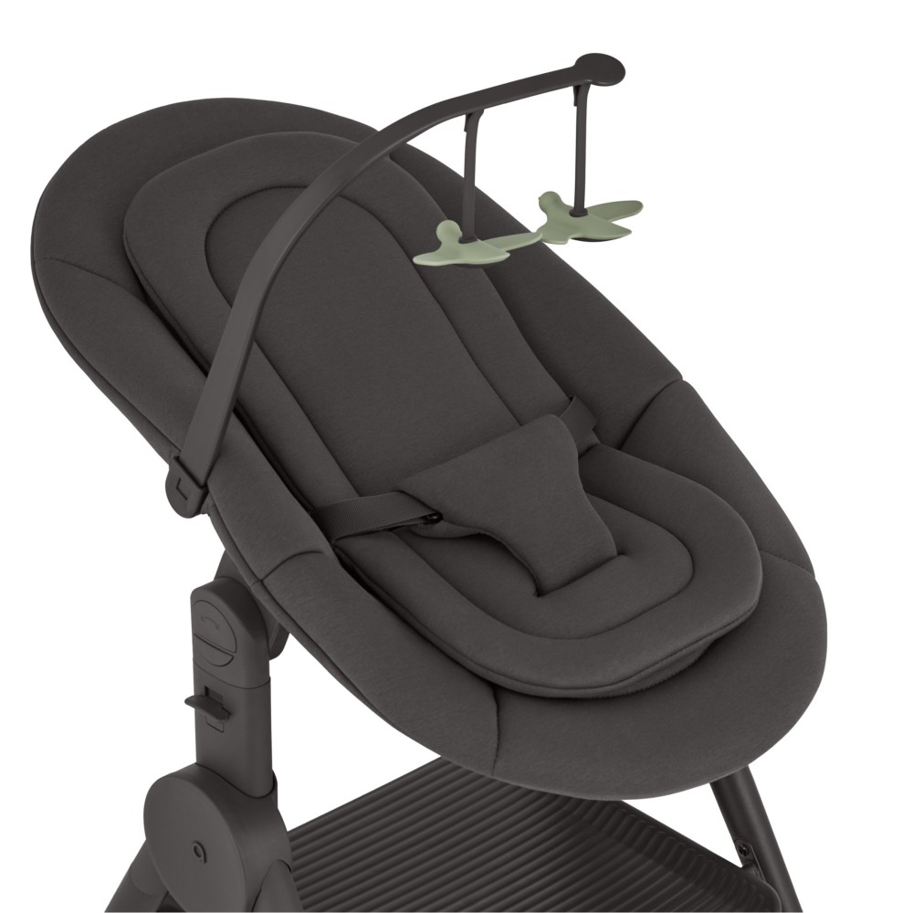 Anex Ozy - krzesełko do karmienia 3w1, leżaczek dla noworodka, wieża edukacyjna typu kitchen helper do 30 kg (wkładka dla noworodka, zabawki wspierające wczesny rozwój, regulatory wysokości) • Night