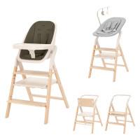 Carrello Ergo CRL-16701 - krzesełko do karmienia, leżaczek dla niemowlaka, wieża edukacyjna (kitchen helper/pomocnik kuchenny) do 75 kg, krzesełko dziecięce • Pine Green