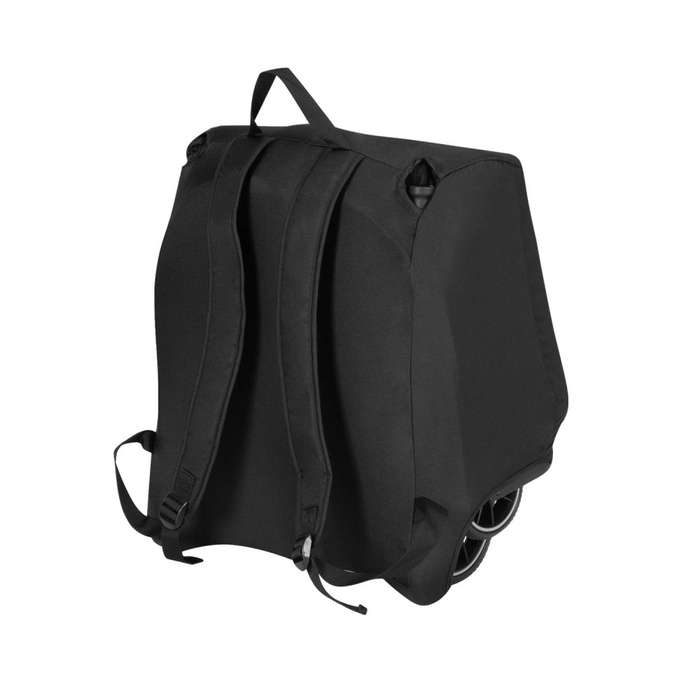 Carrello Atom S CRL-5526 - kompaktowy wózek spacerowy z automatycznym składaniem, lekka spacerówka, w zestawie plecak transportowy o wymiarach bagażu podręcznego • Storm Black