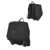 Carrello Atom S CRL-5526 - kompaktowy wózek spacerowy z automatycznym składaniem, lekka spacerówka, w zestawie plecak transportowy o wymiarach bagażu podręcznego • Storm Black