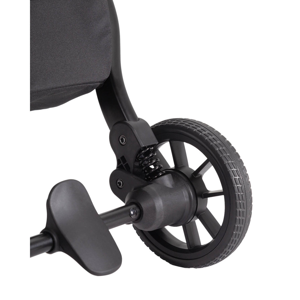 Carrello Atom S CRL-5526 - kompaktowy wózek spacerowy z automatycznym składaniem, lekka spacerówka, w zestawie plecak transportowy o wymiarach bagażu podręcznego • Down Beige