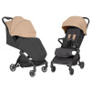 Carrello Atom S CRL-5526 - kompaktowy wózek spacerowy z automatycznym składaniem, lekka spacerówka, w zestawie plecak transportowy o wymiarach bagażu podręcznego • Down Beige