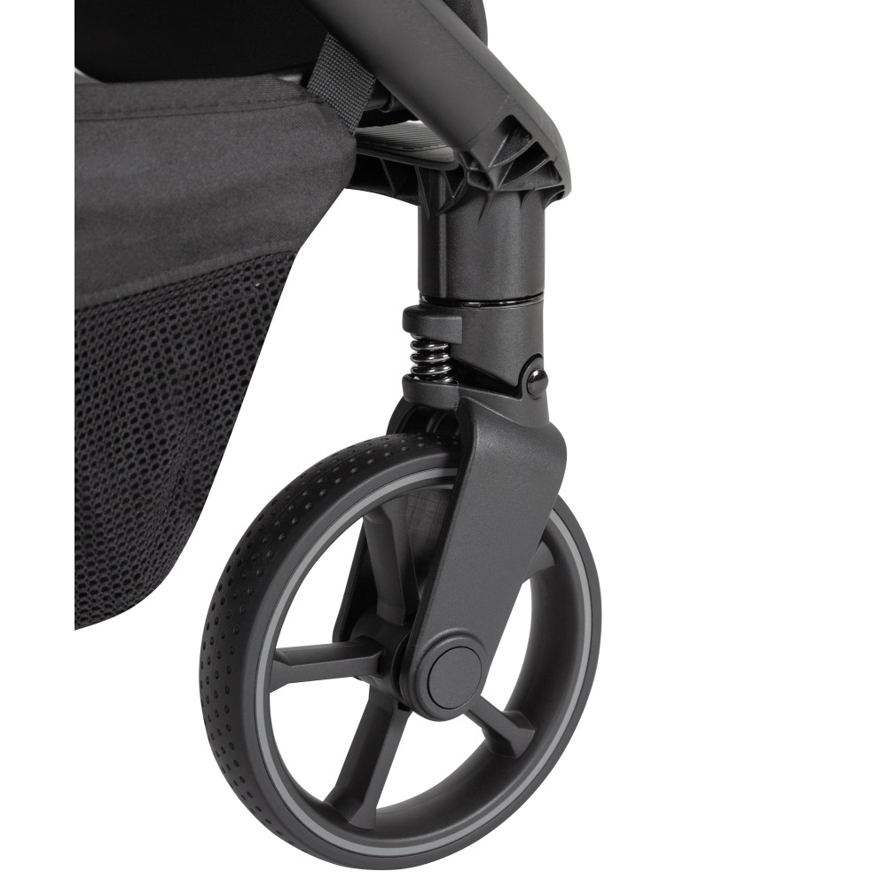 Carrello Nova Plus 2025 CRL-5524 - wózek spacerowy z automatycznym składaniem, kompaktowa spacerówka, z większymi kołami, pokrowiec na nóżki z zamkiem błyskawicznym • Marengo Grey