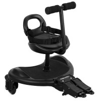 Carrello Kiddy Board CRL-7007 - dostawka do wózka, podest z siedzeniem dla dzieci rok po roku lub dla starszego dziecka (2-5 lat / do 25 kg) • Black