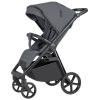 Carrello Bravo SL 2024 CRL-5520 - całoroczny wózek spacerowy / spacerówka na każdy teren • Deep Grey