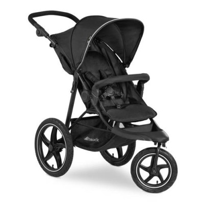 Hauck Runner 2 [OUTLET] - wielofunkcyjny wózek biegowy, terenowy, duże pompowane koła • Black