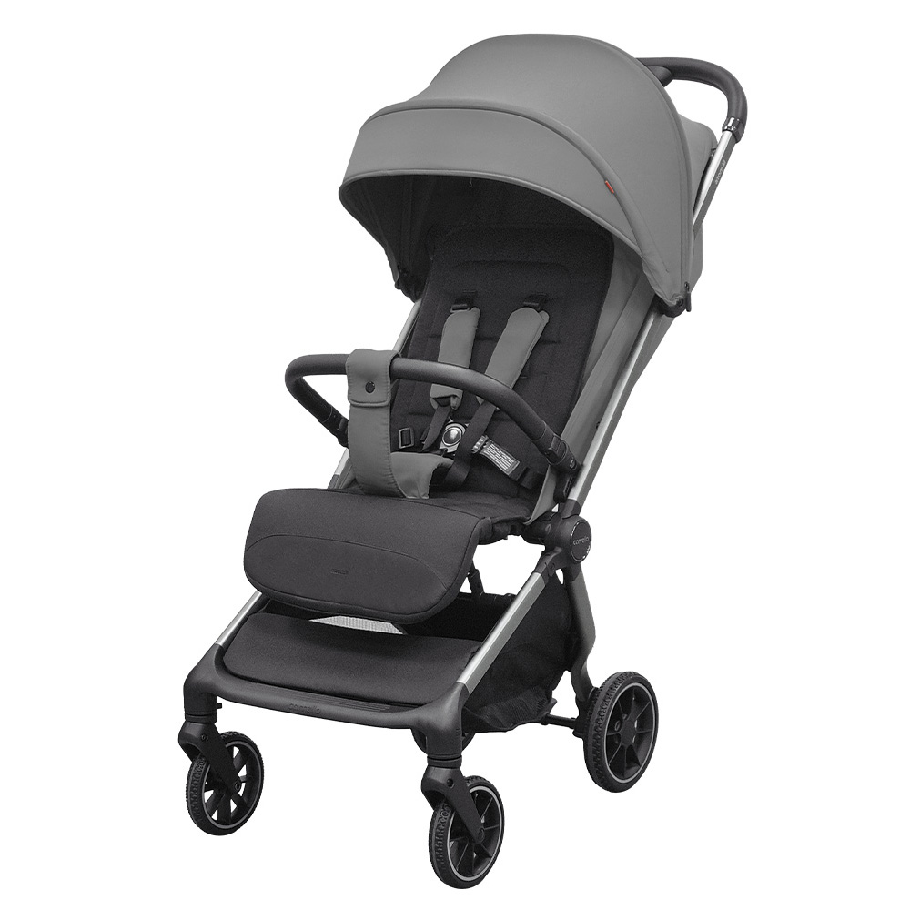 Carrello Atom M CRL-5527 - lekki wózek spacerowy z automatycznym składaniem / kompaktowa spacerówka • Alloy Grey