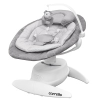 Carrello Mio CRL-10308 - заколисуючий центр для новонародженого, електрична гойдалка для немовлят, працює від мережі та від батарейок • Silver Grey
