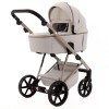 Adamex Delta Natura - дитяча коляска 2в1, вентиляційні отвори в люльці, прогулянкове сидіння складається разом з рамою в обох напрямках руху • Vanilla (DN-3)