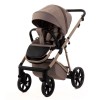 Adamex Delta Natura - дитяча коляска 2в1, вентиляційні отвори в люльці, прогулянкове сидіння складається разом з рамою в обох напрямках руху • Cappuccino (DN-4)