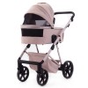 Adamex Delta Natura - дитяча коляска 2в1, вентиляційні отвори в люльці, прогулянкове сидіння складається разом з рамою в обох напрямках руху • Rose (DN-2)