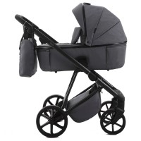 Adamex Delta Natura - wózek wielofunkcyjny 2w1, składania gondoli na płasko, siedzisko składa się razem ze stelażem w obu kierunkach jazdy • Stone (DN-10)