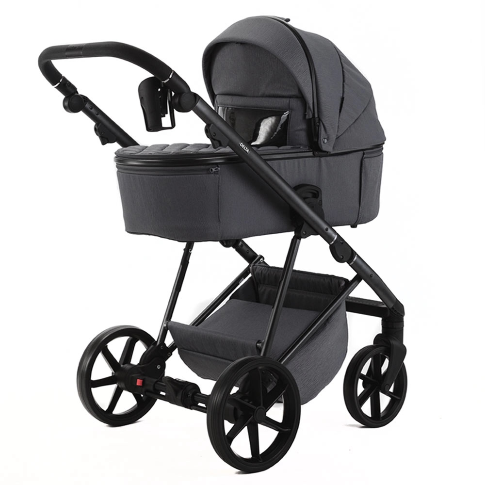 Adamex Delta Natura - дитяча коляска 2в1, вентиляційні отвори в люльці, прогулянкове сидіння складається разом з рамою в обох напрямках руху • Stone (DN-10)