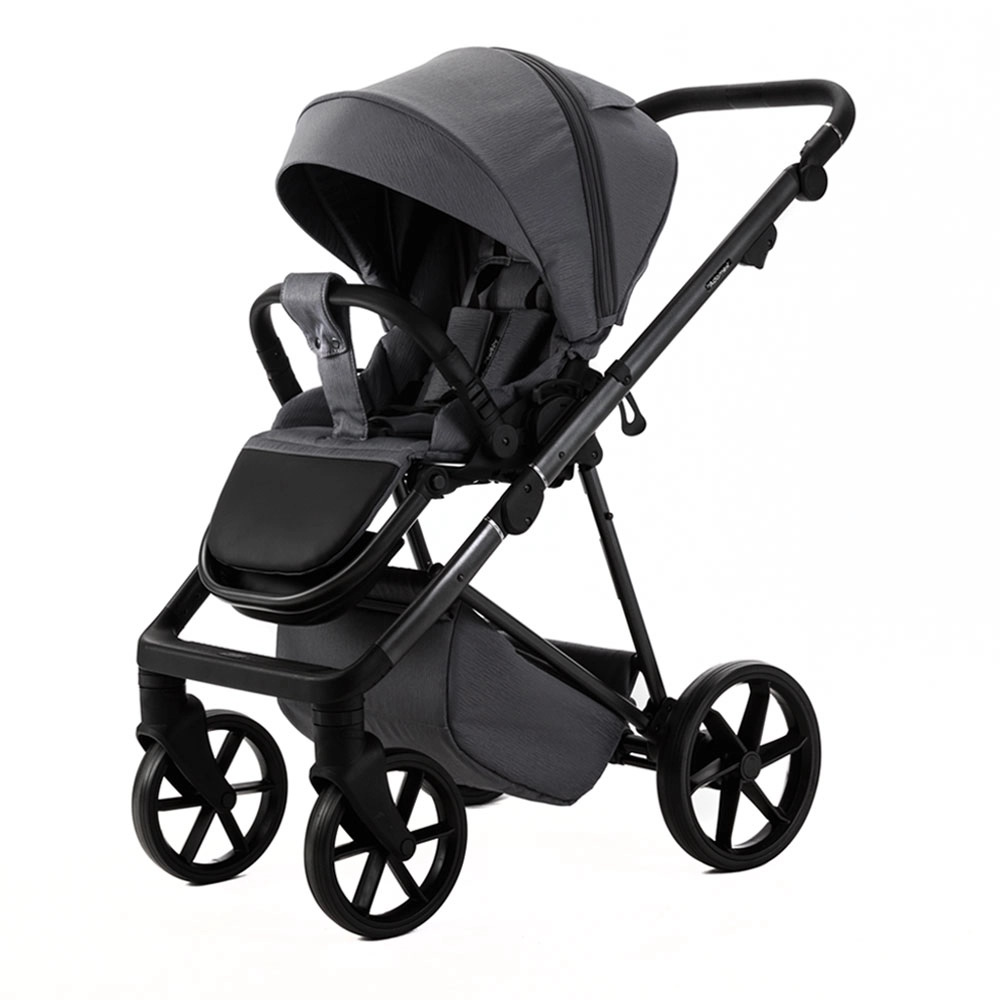 Adamex Delta Natura - дитяча коляска 2в1, вентиляційні отвори в люльці, прогулянкове сидіння складається разом з рамою в обох напрямках руху • Stone (DN-10)