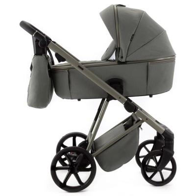 Adamex Delta Natura - дитяча коляска 2в1, вентиляційні отвори в люльці, прогулянкове сидіння складається разом з рамою в обох напрямках руху • Salvia (DN-7)