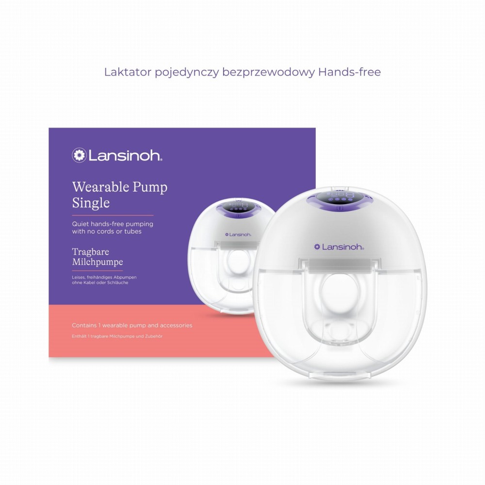 Lansinoh - молоковідсмоктувач бездротовий одинарний Hands-free • White