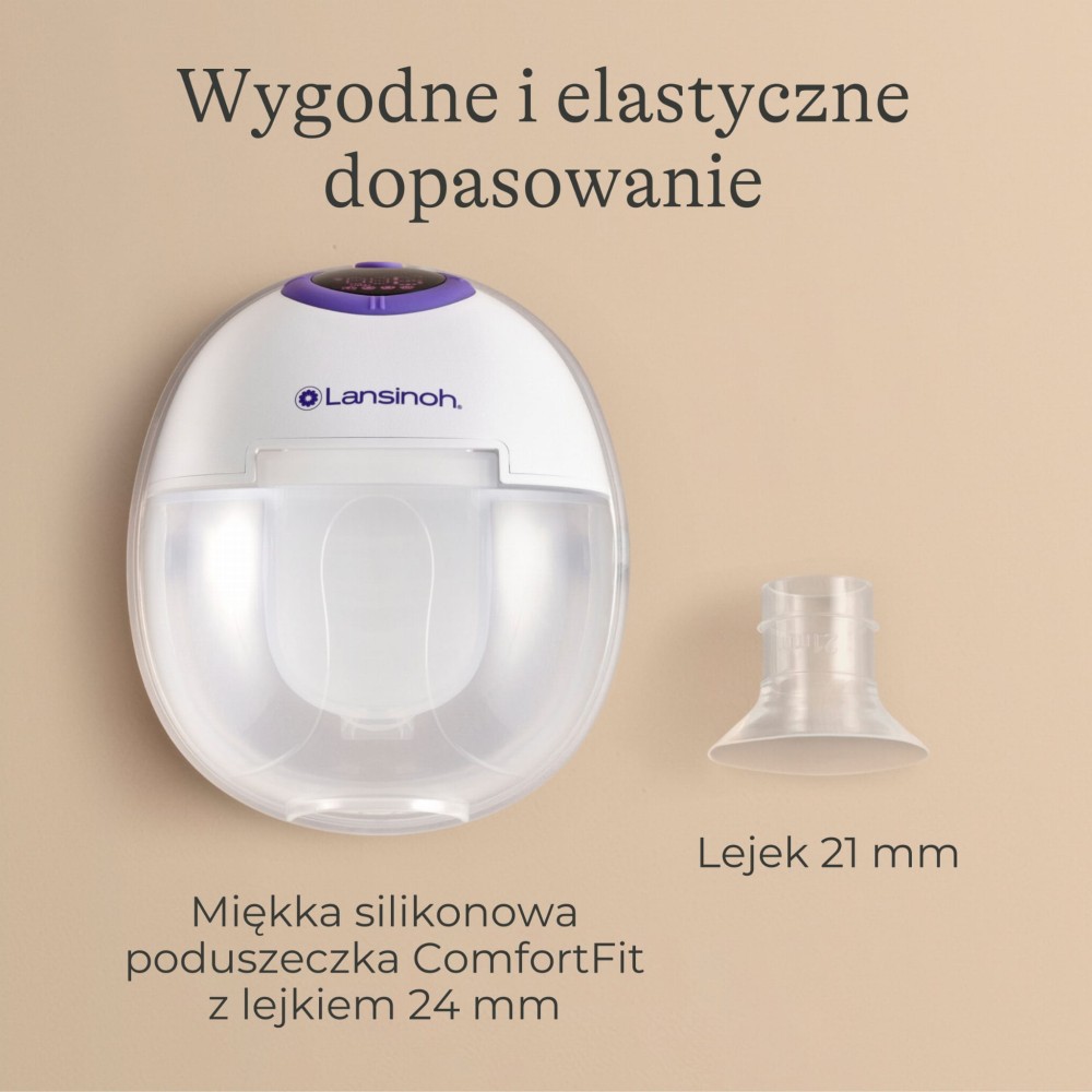 Lansinoh - молоковідсмоктувач бездротовий одинарний Hands-free • White